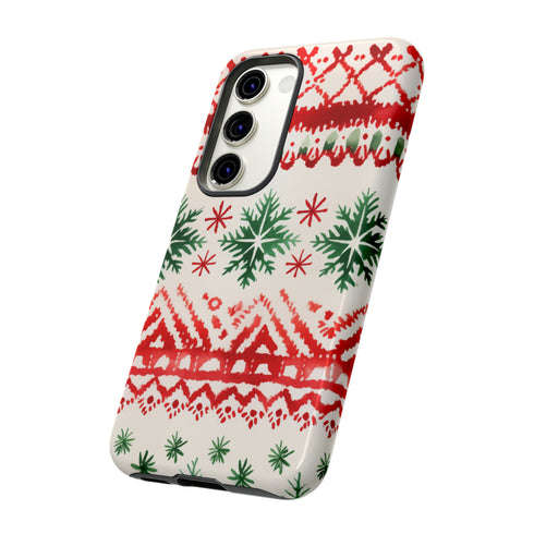 Watercolor Study of Christmas Patterns - Impact Resistant Phone Case